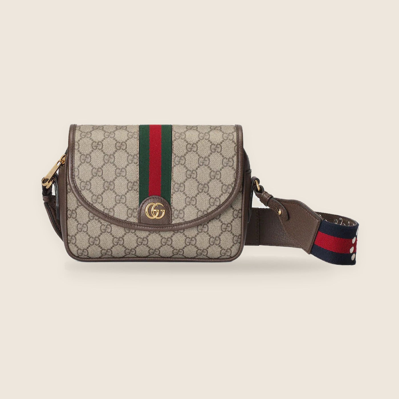 Sacoche Gucci — Beige GG bande Web