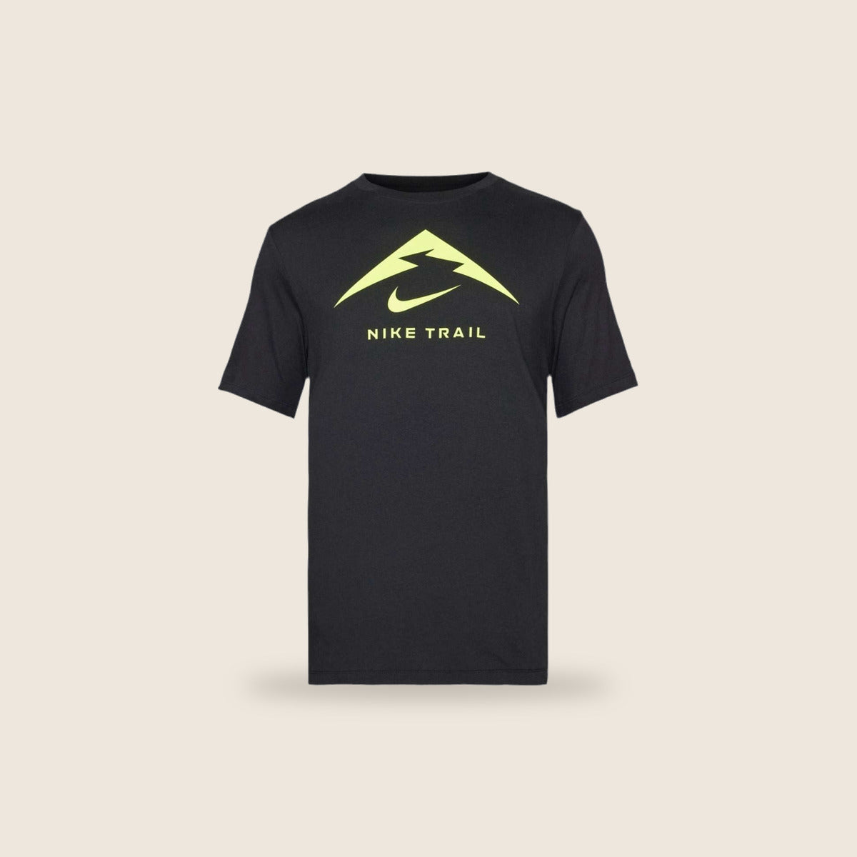 Tee-shirt Nike Trail — Noir logo citron