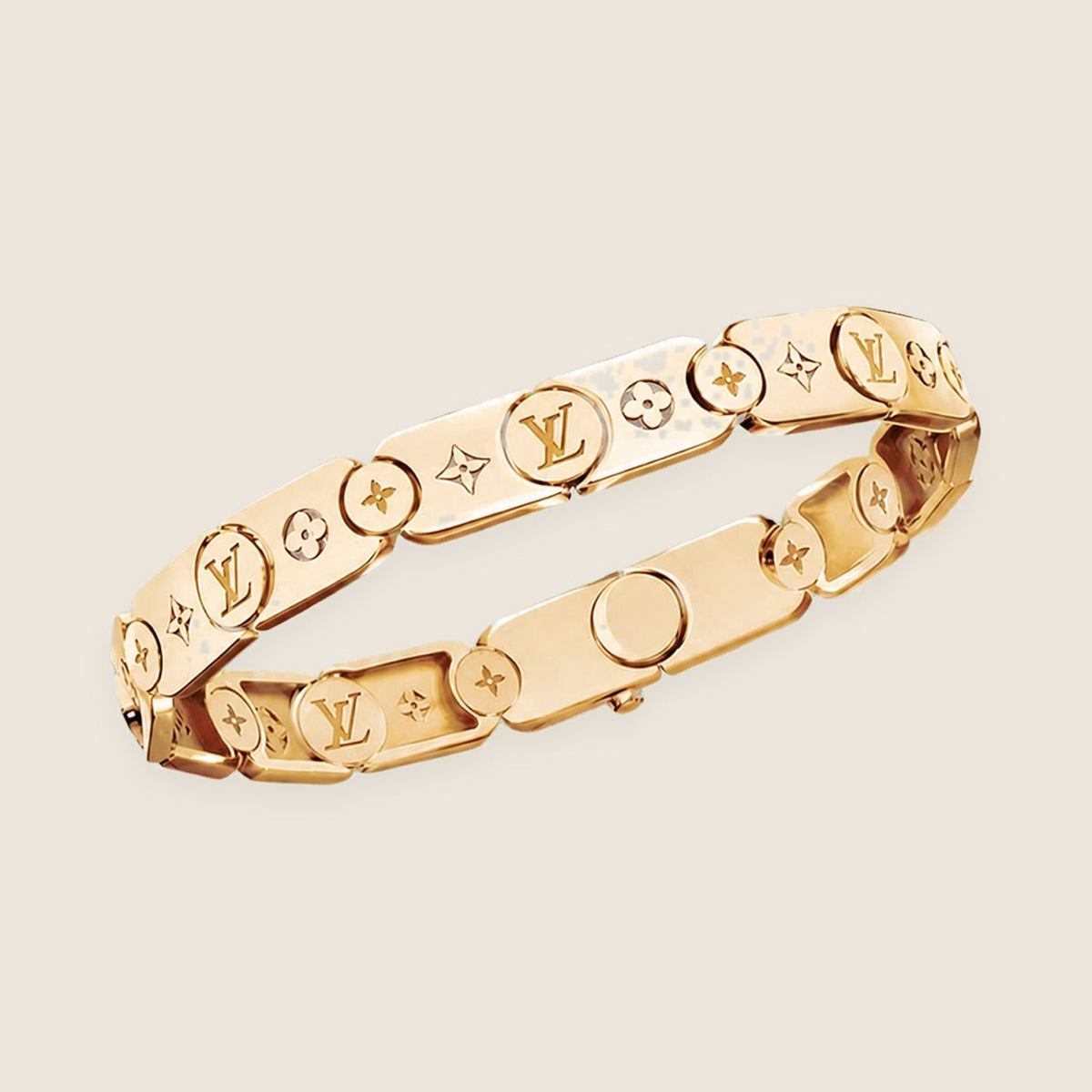 Bracelet Louis Vuitton — Jonc doré monogramme