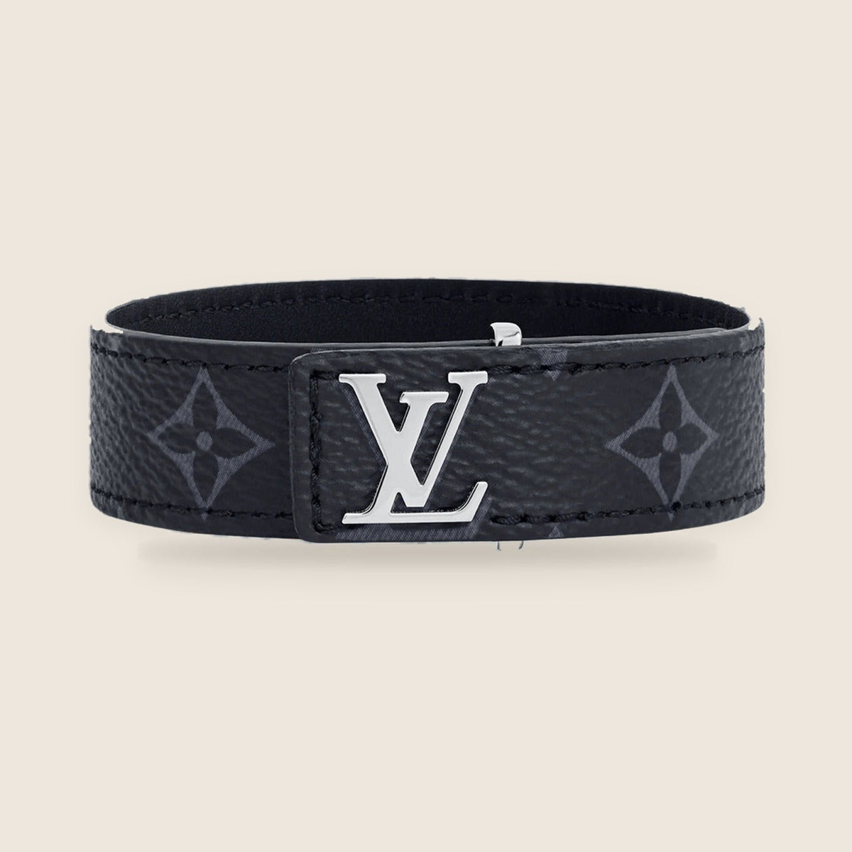 Bracelet Louis Vuitton — Noir cuir LV