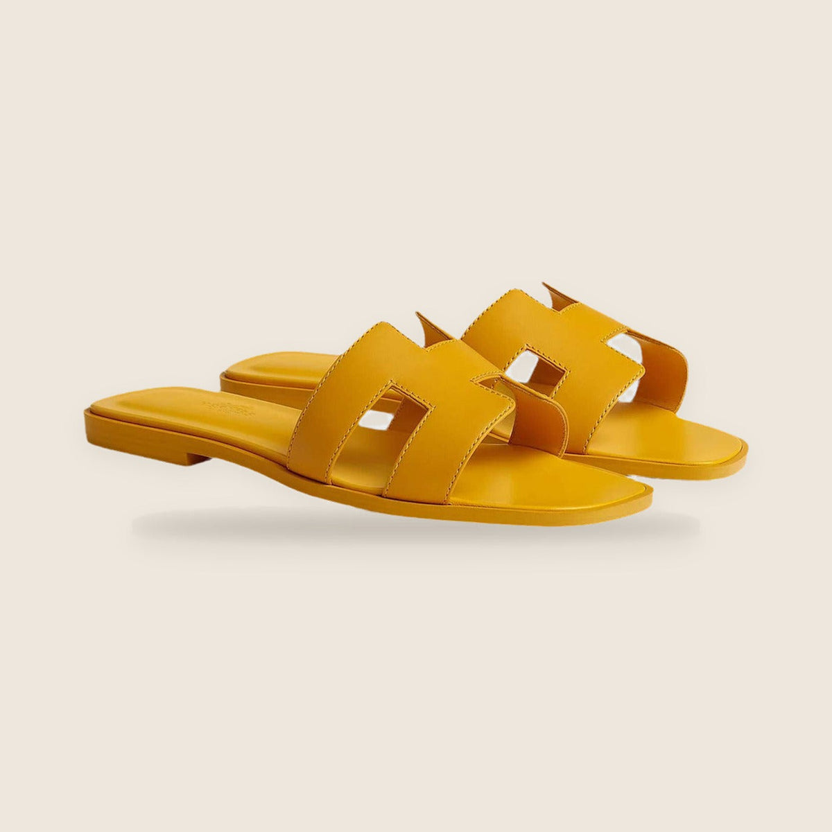 Claquettes Hermes Oran — Jaune