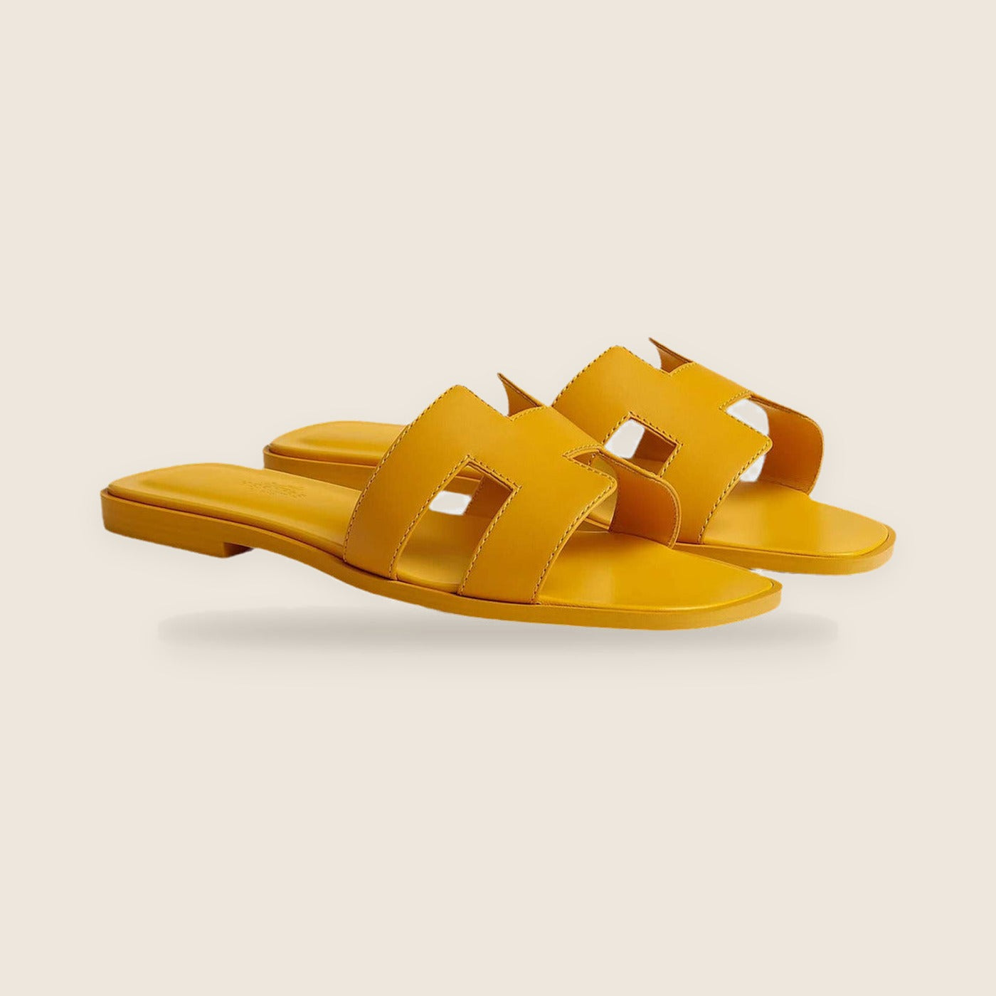Claquettes Hermes Oran — Jaune
