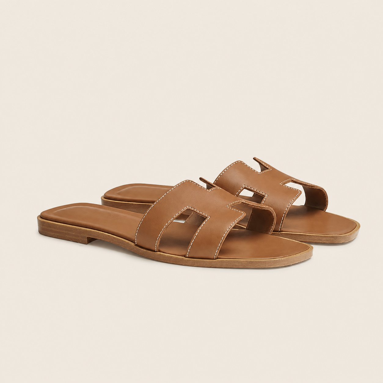 Claquette Hermes — Marron