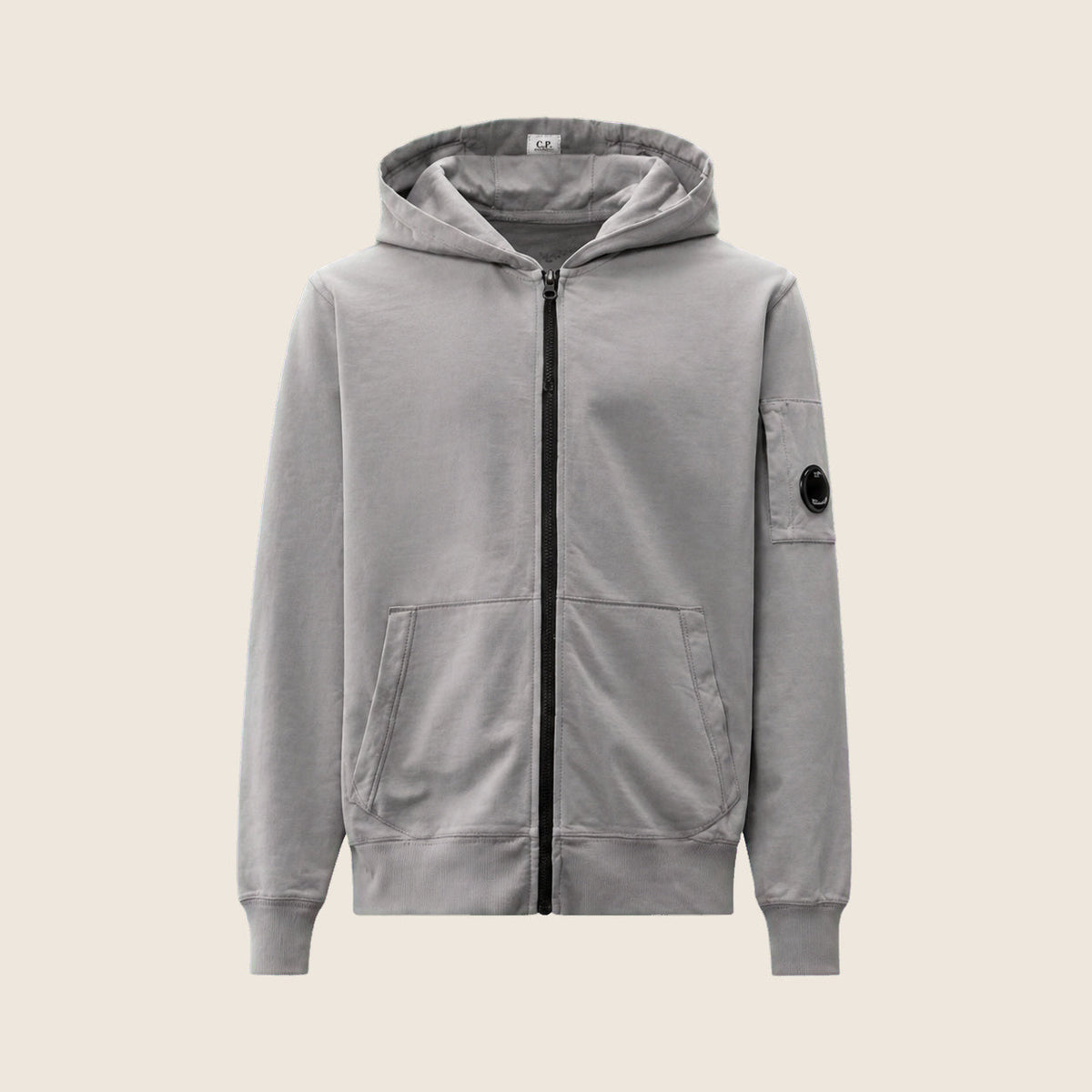 Sweat zippé CP Company — Gris perle