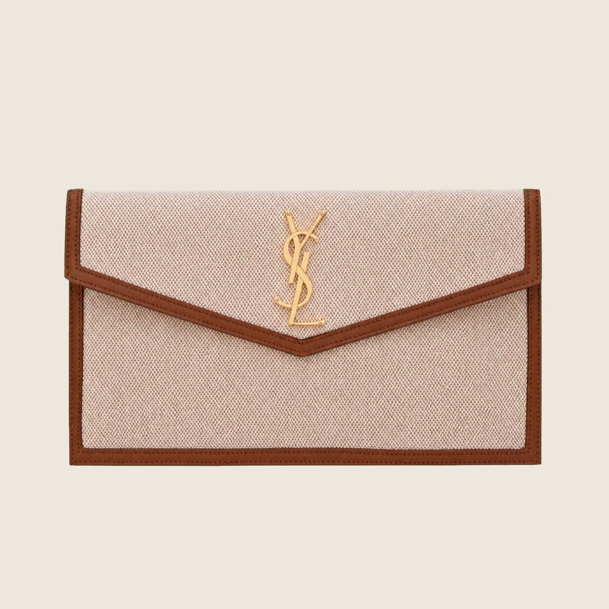 Pochette Yves Saint Laurent — Beige et cognac