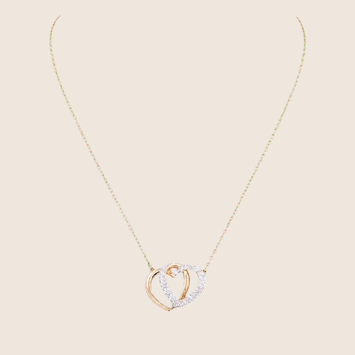 Collier Fred — Or rose cœur