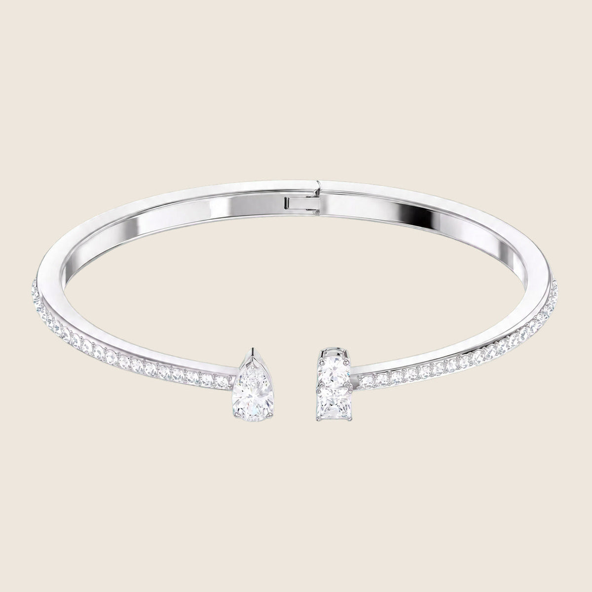 Bracelet Swarovski — Jonc argent