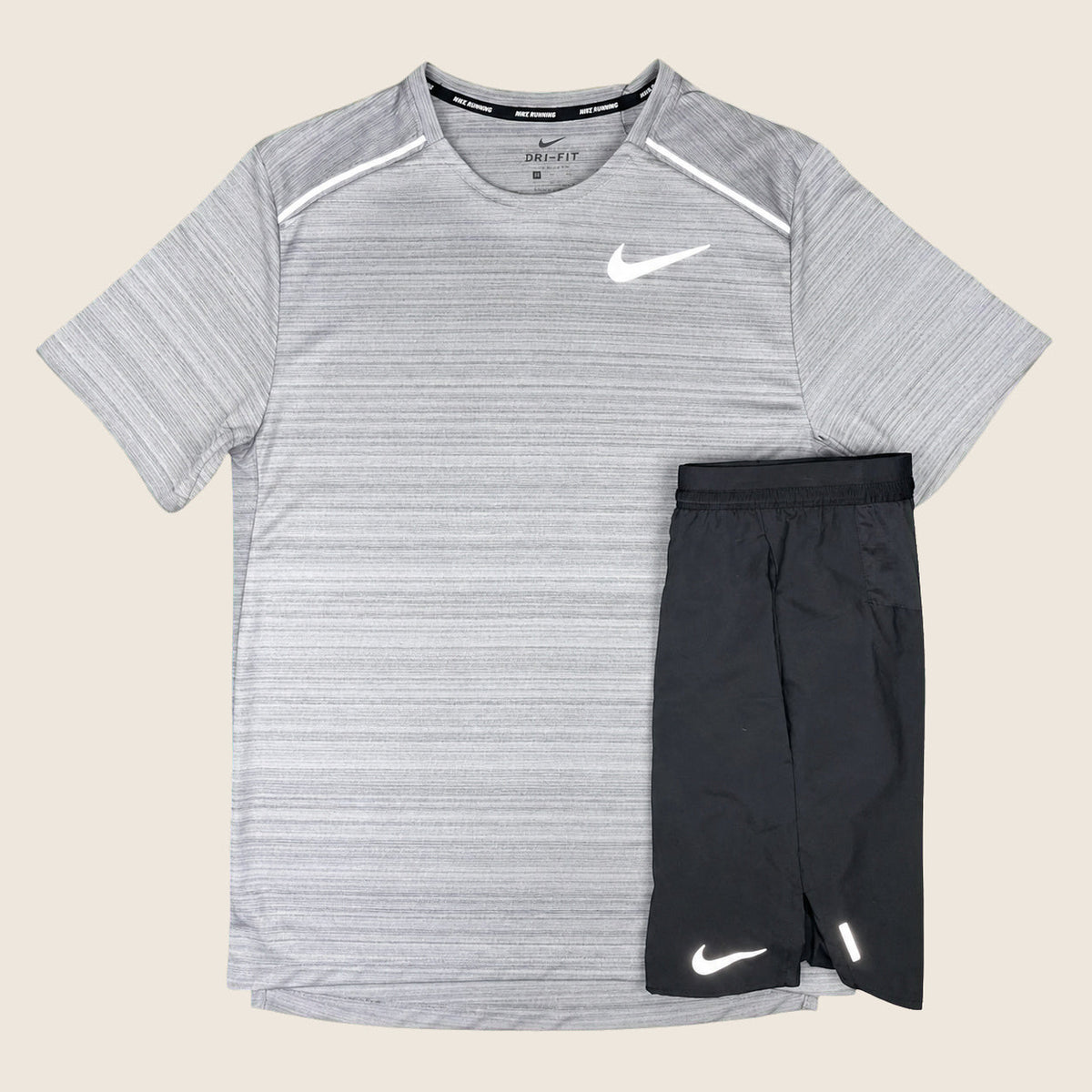 Ensemble Running Nike — Blanc chiné