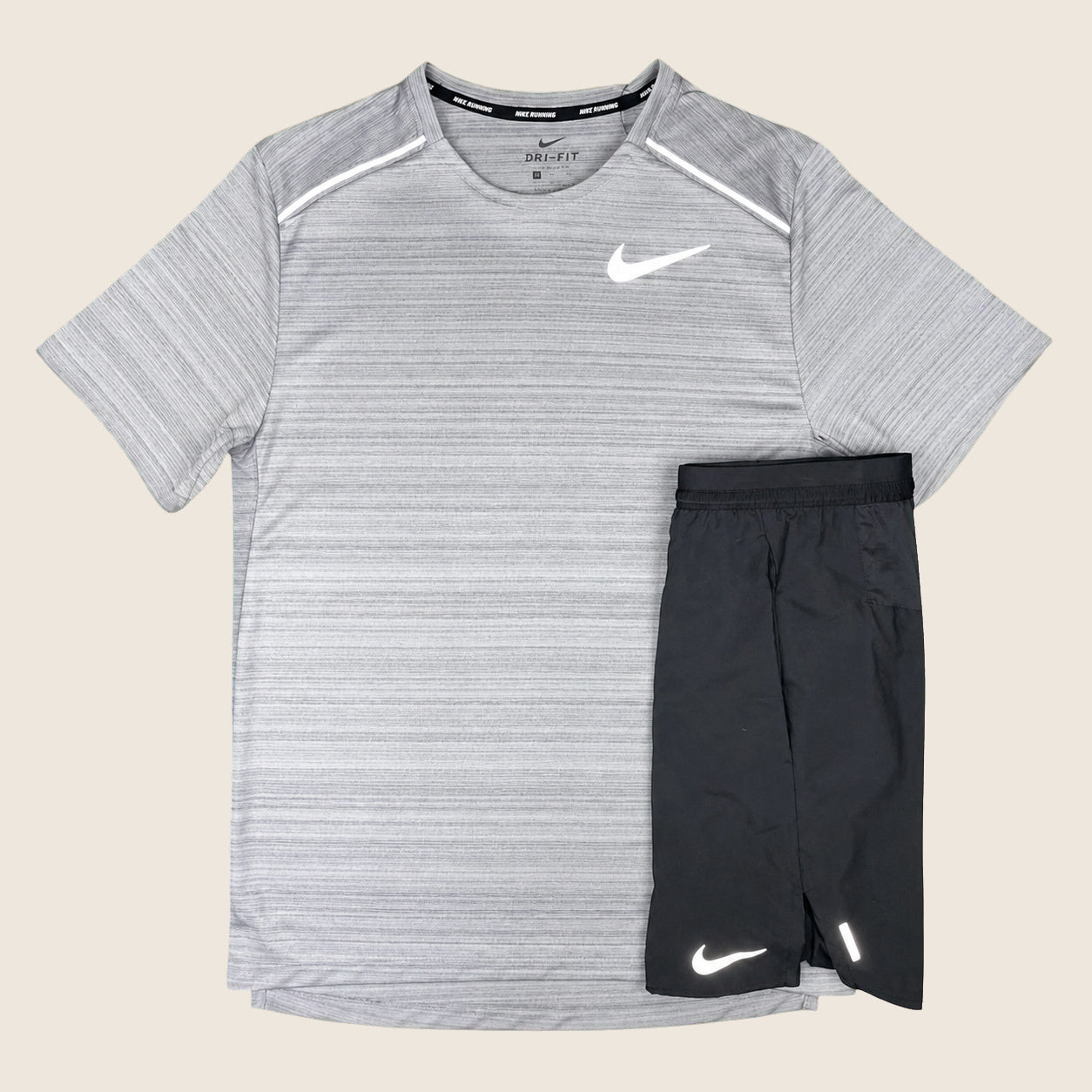 Ensemble Running Nike — Blanc chiné