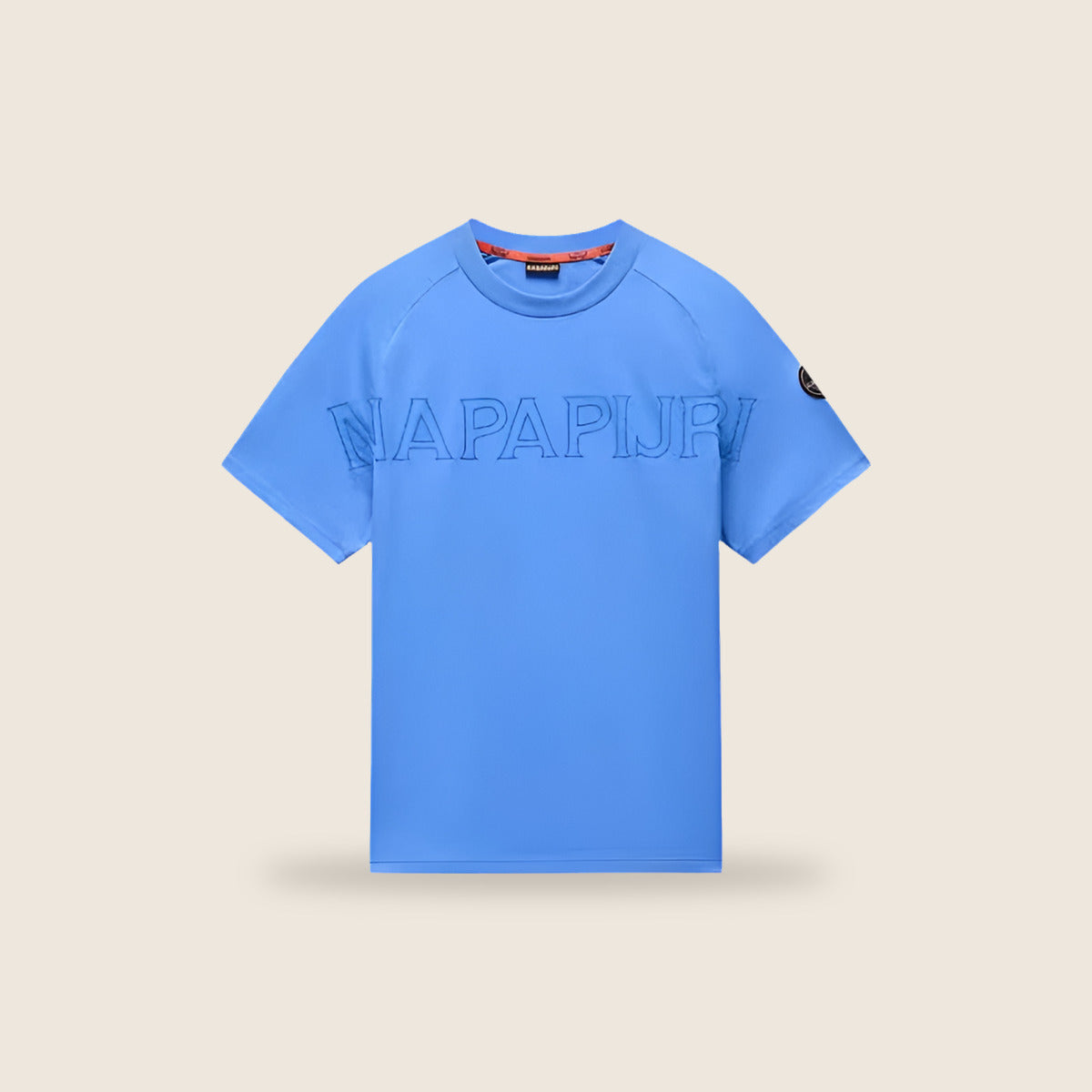 Tee-shirt Napapijri — Bleu ciel logo