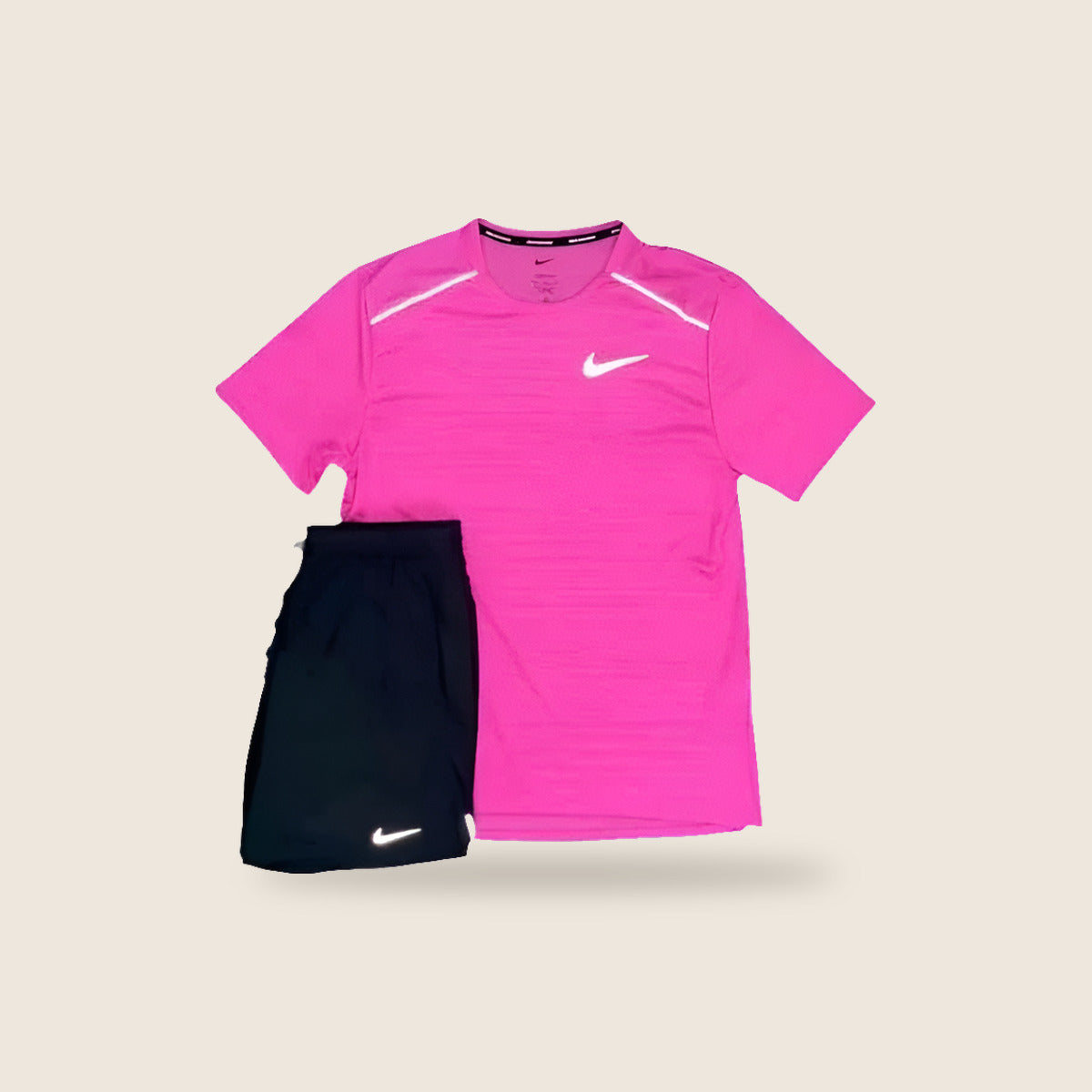Ensemble Running Nike — Rose fluo