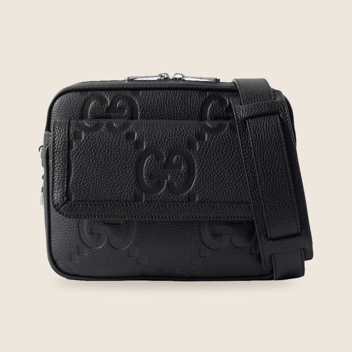 Sacoche Gucci — Noir GG embossé