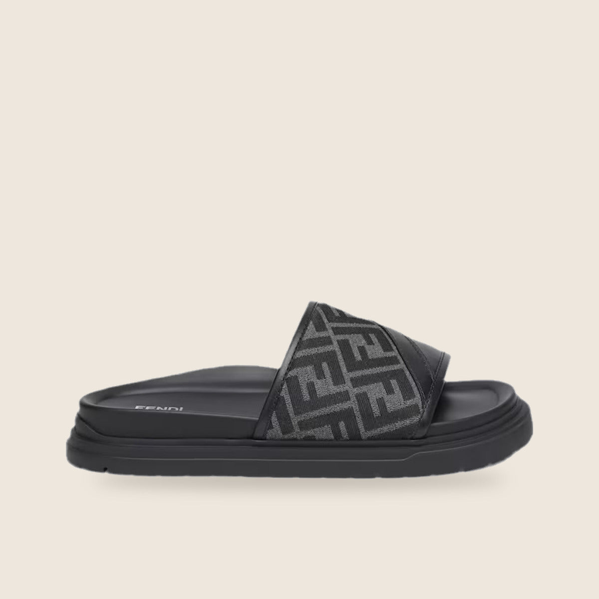 Claquettes Fendi — Noir monogramme