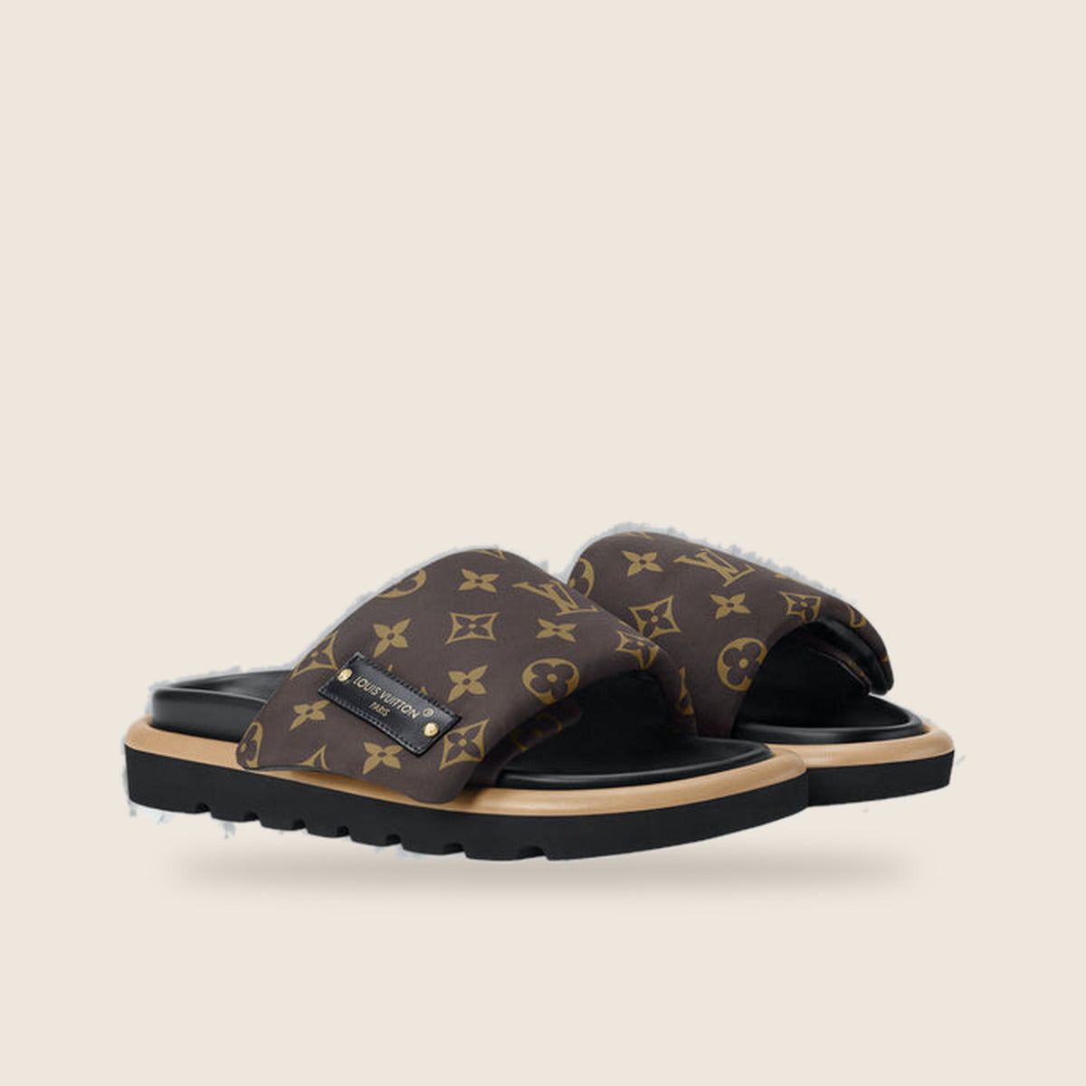 Claquette Louis Vuitton — Marron