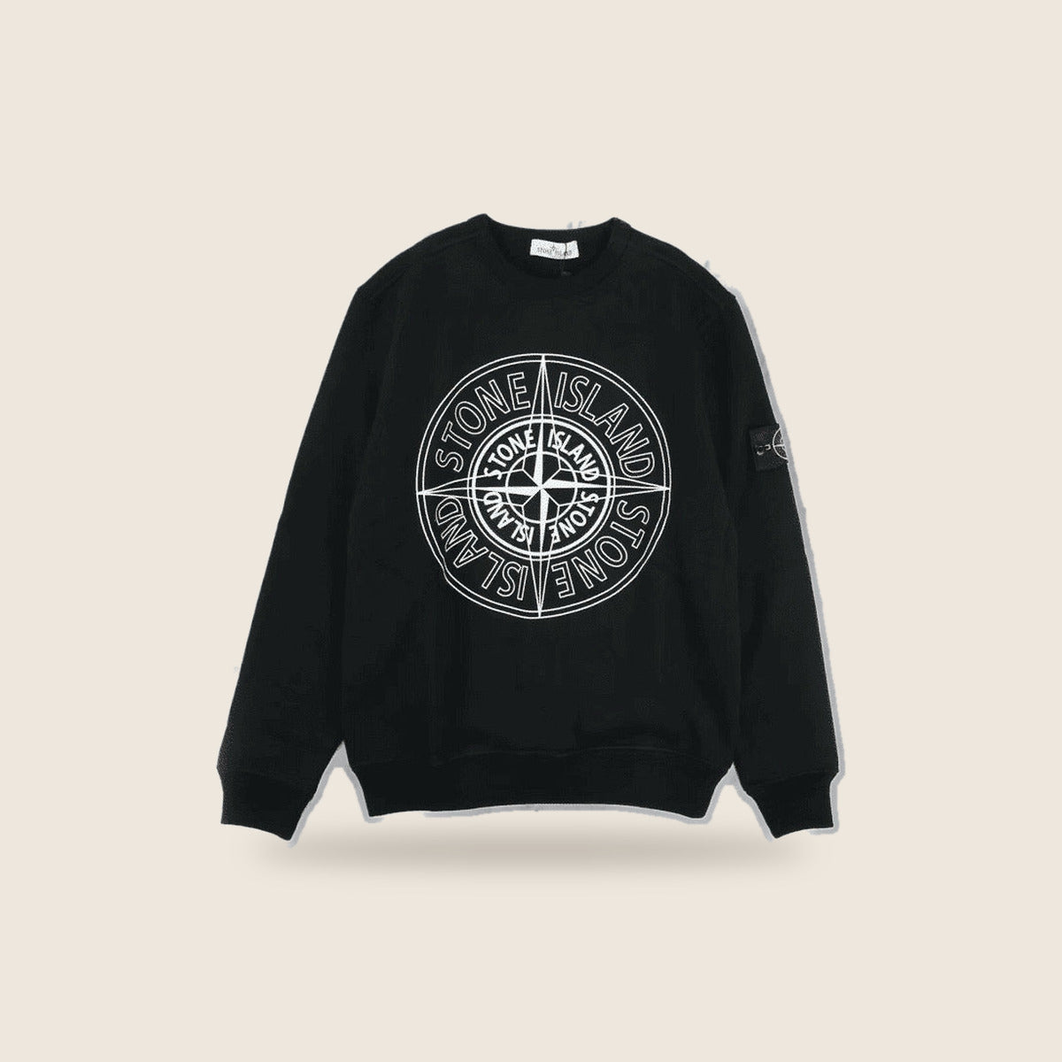 Pull Stone Island — Noir logo boussole