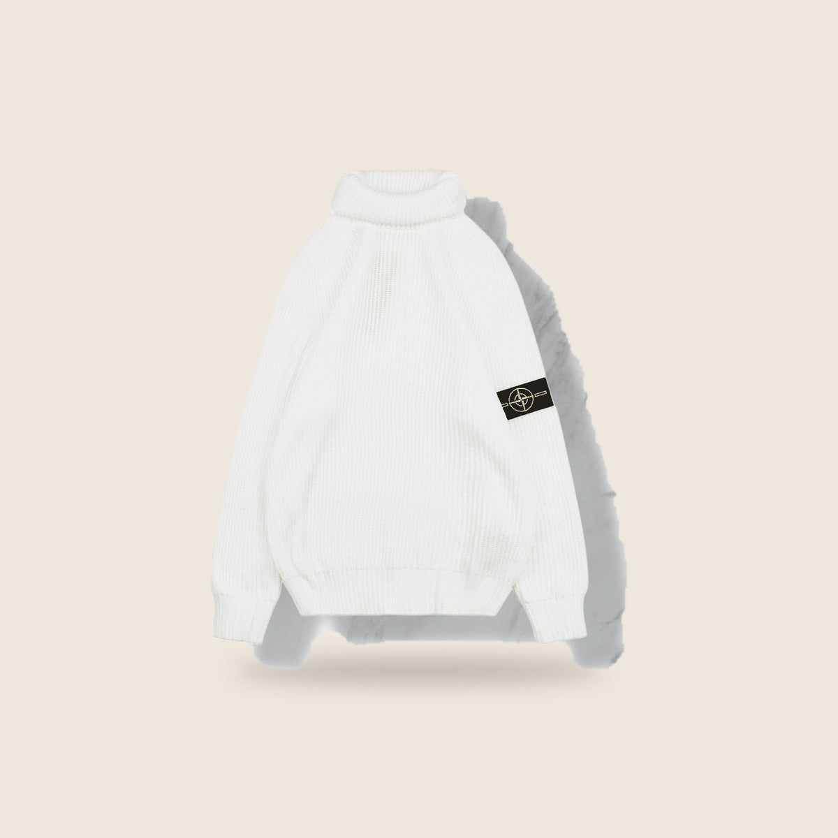 Stone Island Pull Coton — Blanc